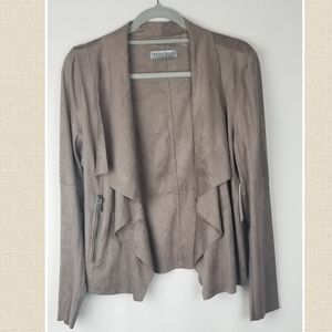 Bagatelle Faux-Suede Draped Jacket